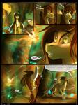 2017 brown_hair comic detailed_background dialogue digital_media_(artwork) dragon english_text european_mythology female feral green_eyes hair hi_res horn membrane_(anatomy) membranous_wings mythological_creature mythological_scalie mythology outside scalie skaydie tail teeth text western_dragon wings