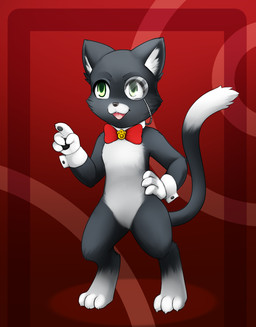 3_toes 4_fingers anthro arm_markings belly biped black_body black_ears black_fur black_nose black_pawpads black_tail bow_tie claws digitigrade dipstick_tail eyewear featureless_crotch feet finger_claws fingers front_view fur fur_markings glass gloves_(marking) green_eyes inner_ear_fluff leg_markings male markings monocle multicolored_body multicolored_fur multicolored_tail nude nude_anthro nude_male open_mouth pawpads red_background red_bow_tie red_tongue semi-anthro simple_background snout socks_(marking) solo standing tail tail_markings teeth toe_claws toes tongue tuft two_tone_body two_tone_fur two_tone_tail white_belly white_body white_claws white_fur white_inner_ear white_inner_ear_fluff white_markings white_paws white_tail white_tail_tip darkmirage blackjack_(pinkbutterfree) domestic_cat felid feline felis mammal tuxedo_cat 2016 digital_media_(artwork)