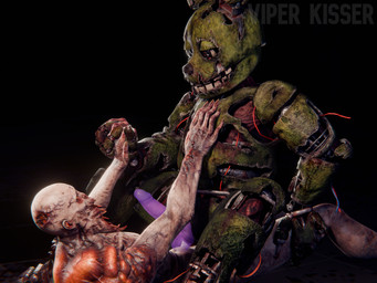 anthro bald balls duo erection genitals gesture hand_gesture machine male male/male penis viperkisser dead_by_daylight five_nights_at_freddy's five_nights_at_freddy's_3 scottgames springtrap_(fnaf) the_blight_(dbd) animatronic human lagomorph leporid mammal rabbit robot robot_anthro 3d_(artwork) 4:3 digital_media_(artwork) hi_res watermark