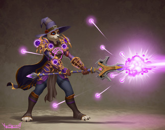 anthro armor belt cape casting_spell claws clothing female gloves handwear hat headgear headwear holding_object holding_staff magic magic_circle simple_background smile solo staff witch_hat vanharmontt blizzard_entertainment warcraft bear giant_panda mammal pandaren 2021 absurd_res digital_media_(artwork) hi_res
