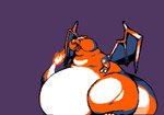 ambiguous_gender belly belly_on_ground big_belly big_cheeks breath_powers chubby_cheeks claws elemental_manipulation fat_rolls feral fire fire_breathing fire_manipulation flaming_tail huge_belly huge_cheeks huge_thighs hyper hyper_belly hyper_cheeks hyper_thighs leg_rolls morbidly_obese morbidly_obese_ambiguous morbidly_obese_feral neck_rolls obese obese_ambiguous obese_feral open_mouth orange_body orange_tail orange_wings overweight overweight_ambiguous overweight_feral purple_background sharp_teeth simple_background solo tail teeth thick_thighs white_claws wings techfant32 nintendo pokemon charizard generation_1_pokemon pokemon_(species) 2024 animated colored digital_media_(artwork) loop pixel_(artwork) pixel_animation restricted_palette shaded short_playtime