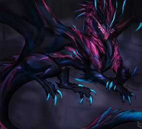 ambiguous_gender claws crossed_arms feral horn lying on_side solo spines tail wings laobai mythology bai_(laobai) dragon_bai_(laobai) dragon mythological_creature mythological_scalie scalie absurd_res hi_res