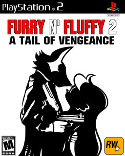 anthro duo female gun logo logo_parody looking_at_another ranged_weapon video_game_reference weapon blackmore max_payne_(series) playstation playstation_2 rockstar_games sony_corporation sony_interactive_entertainment blair_(blackmore) max_payne rodolfo_sanchez canid canine canis fox iberian_wolf lagomorph leporid mammal rabbit wolf absurd_res cover hi_res video_game_cover