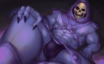 biceps bone bulge claws finger_claws male muscular muscular_male nipples not_furry purple_body skull skull_head solo reddjackal masters_of_the_universe mattel skeletor absurd_res digital_drawing_(artwork) digital_media_(artwork) hi_res