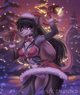 anthro biped bra breasts clothed clothed_anthro clothed_female clothing female fingers front_view fur gloves hair handwear looking_at_viewer navel panties smile solo standing tail underwear upskirt whiskers imanika mammal mouse murid murine rodent 2026 digital_drawing_(artwork) digital_media_(artwork)