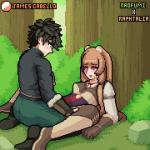 blush breasts clothed clothed_sex clothing duo eyelashes female hair human_on_humanoid interspecies male male/female open_mouth outside plant sex spread_legs spreading tree james_cabello the_rising_of_the_shield_hero naofumi_iwatani raphtalia animal_humanoid canid canid_humanoid canine canine_humanoid human humanoid mammal mammal_humanoid tanuki_humanoid 1:1 animated digital_media_(artwork) pixel_(artwork) pixel_animation short_playtime