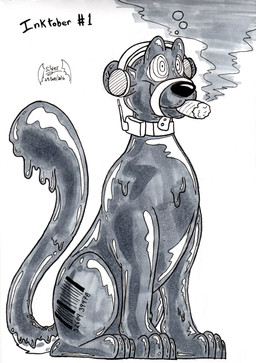 barcode cigar collar control_collar electronics feral fur glistening headphones hypnosis hypnotic_clothing latex liquid_latex long_tail male markings melanistic mind_control muzzle_(object) muzzled nude ringed_eyes simple_background smile smoke smoking solo spots spotted_body spotted_fur tail tech_collar text transformation white_background soul-silver-dragon frisky-lime felid latex_creature living_latex mammal pantherine absurd_res english_text greyscale hi_res monochrome traditional_media_(artwork)