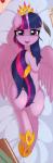 book dakimakura envelope feathered_wings feathers female feral fur hair horn long_hair looking_at_viewer lying multicolored_hair navel on_back open_mouth purple_body purple_eyes purple_feathers purple_fur purple_hair smile solo two_tone_hair wings ratofdrawn friendship_is_magic hasbro my_little_pony mythology twilight_sparkle_(mlp) equid equine mammal mythological_creature mythological_equine winged_unicorn 2015 dakimakura_design digital_media_(artwork) hi_res