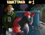 anal anthro butt clothed clothing duo genitals male male/male partially_clothed penis public public_exposure public_nudity public_sex sex isakalts disney kinktober the_fox_and_the_hound copper_(tfath) tod_(tfath) canid canine canis domestic_dog fox mammal red_fox true_fox hi_res