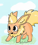 ambiguous_gender black_eyes blonde_hair cloud feral fur grass hair open_mouth orange_body orange_fur orange_tail plant sky solo tail tail_motion tailwag fiyrflareon nintendo pokemon fiyr eeveelution flareon generation_1_pokemon pokemon_(species) 2022 animated archived_source loop no_sound short_playtime watermark webm