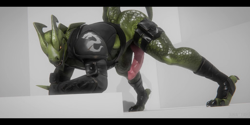 4_toes anthro arm_pouch armband arms_bent armwear aroused ass_up athletic athletic_anthro athletic_male bandage bedroom_eyes belt belt_pouch bent_legs bent_over big_butt big_knot big_penis biped black_armband black_armwear black_bars black_clothing black_handwear black_legband black_legwear black_topwear bottomless bottomless_anthro bottomless_male butt claws clipping clothed clothing dutch_angle empty_eyes erection feet footwear genitals glans glistening glistening_genitalia glistening_glans glistening_penis glowing glowing_eyes green_body green_scales grin grinning_at_viewer handwear hip_sway humanoid_genitalia humanoid_penis hybrid_genitalia hybrid_penis inviting inviting_to_sex inviting_viewer knot knotted_humanoid_penis knotted_penis leather leather_strap leg_pouch legband legwear looking_at_viewer male markings mostly_nude mostly_nude_anthro mostly_nude_male muscular muscular_anthro muscular_male narrowed_eyes naughty_face orange_eyes penis pink_glans pink_knot pink_penis plantigrade pose presenting presenting_penis raised_heel scales seductive shaking_butt sharp_teeth shoulder_guards simple_background smile smiling_at_viewer socks solo spikes spikes_(anatomy) spots spotted_body spotted_scales spread_legs spreading standing stirrup_legwear stirrup_socks straps swinging_penis symbol symbol_on_clothing tail tail_motion tail_ridge tail_sway tapering_glans teeth thick_thighs thigh_pouch three-quarter_view tiptoes toe_claws toes topwear torn_clothing torn_topwear weapon white_background junatah epic_games fortnite mythology hybrid_(fortnite) dragon lizard mythological_creature mythological_scalie reptile scalie wingless_dragon 2025 2:1 3d_(artwork) 3d_animation absurd_res animated blender_(artwork) digital_media_(artwork) hi_res letterbox loop no_sound short_playtime watermark