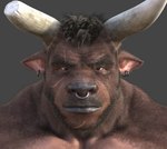 2_horns anthro broken_horn ear_piercing facial_piercing fur horn male muscular muscular_anthro muscular_male nose_piercing nose_ring piercing ring_piercing solo ad-games european_mythology greek_mythology mythology boros_(ad-games) bovid bovine humanoid mammal minotaur 3d_(artwork) digital_media_(artwork) hi_res