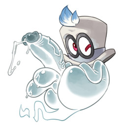 anthro anthrofied balls bodily_fluids cum genital_fluids genitals looking_at_viewer male not_furry one_eye_closed penis simple_background solo vein veiny_penis white_background wink analon_(artist) mario_bros nintendo super_mario_odyssey cappy_(mario) bonneter ghost spirit 2018 digital_media_(artwork)
