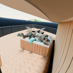 animal_genitalia animal_penis anthro big_penis blue_body building claws equine_genitalia equine_penis eyes_closed genitals grey_body horn hot_tub house male navel nipples paws penis relaxing solo teeth f3nrisulfr vulgarvictor_(modeler) fallout microsoft deathclaw scalie 1:1 3d_(artwork) absurd_res digital_media_(artwork) hi_res
