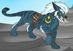 cat_form clothed clothed_feral clothing druid feral feral_druid fur hair magic_user male open_mouth outside paws rock sky solo striped_body striped_fur stripes tail teeth tribal_spellcaster tusks amocin blizzard_entertainment warcraft felid mammal troll_(feral) 2017 digital_media_(artwork)