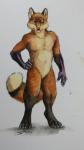 9:16 anthro blotch canid canine claws countershading detailed dipstick_tail featureless_chest featureless_crotch fox fur hi_res male mammal markings multicolored_tail orange_body orange_fur ring solo tail tail_markings zepaw