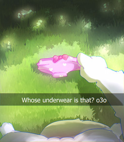 anthro clothing female fur genitals gesture grass hand_gesture nude outside panties pink_clothing pink_panties pink_underwear plant pointing simple_background solo tail text tree underwear vulva fu_kawa tiara_(fu_kawa) canid canine mammal absurd_res digital_media_(artwork) english_text hi_res
