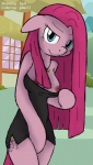 anthro anthrofied blue_eyes breasts clothing cutie_mark dress female fur hair jewelry looking_at_viewer necklace nipple_slip nipples pink_body pink_fur pink_hair solo straight_hair jobo37 tg-0 friendship_is_magic hasbro my_little_pony pinkamena_(mlp) pinkie_pie_(mlp) earth_pony equid equine horse mammal pony colored