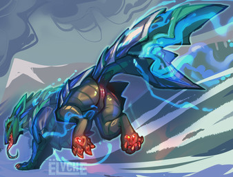 blue_body brown_eyes detailed_background feet female feral foot_focus genitals green_body heart_pawpads heart_symbol hindpaw long_tongue looking_at_viewer looking_back mountain nature nature_background outside pawpads paws plated_scales presenting presenting_vulva solo tongue tongue_out vulva conditional_dnp elvche capcom monster_hunter mythology dragon fanged_wyvern lunagaron mythological_creature mythological_scalie scalie 2024