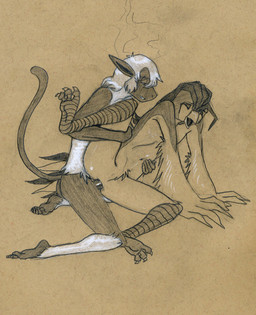 animal_genitalia anthro anthro_on_anthro anthro_penetrated anthro_penetrating anthro_penetrating_anthro anthrofied beak claws cloaca cloacal cloacal_penetration duo erection eyes_closed feathers feet from_behind_position fur genitals humanoid_genitalia humanoid_penis male male/male male_penetrated male_penetrating male_penetrating_male navel nude open_mouth penetration penile penile_penetration penis penis_in_cloaca sex talons toe_claws toes white_body white_fur tush_(artist) nintendo pokemon avian generation_1_pokemon generation_4_pokemon infernape pidgeotto pokemon_(species) graphite_(artwork) monochrome toned_paper traditional_media_(artwork)