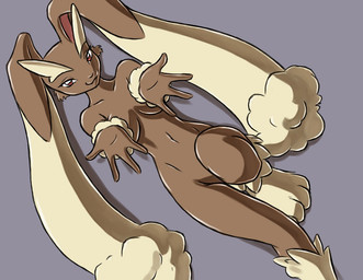 4_fingers 4_toes :3 anthro anthrofied breasts brown_body brown_fur feet female fingers floppy_ears fur looking_at_viewer nude pokemorph seductive solo toes furball nintendo pokemon generation_4_pokemon lagomorph lopunny mammal pokemon_(species) digital_media_(artwork) source_request
