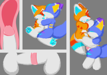 balls blue_body blue_eyes blue_fur bodily_fluids cum cum_in_bladder cum_in_mouth cum_in_urethra cum_inside duo erection fellatio fur genital_fluids genitals glans male male/male multicolored_body multicolored_fur oral orange_body orange_fur penetration penile penile_penetration penis penis_in_penis penis_in_urethra sex urethral urethral_bulge urethral_penetration shiningcanc canid canine canis domestic_dog mammal animated animated_comic comic hi_res no_sound short_playtime video