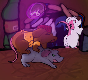 anthro ass_up balls duo feral genitals male male/male penetration sirunfurr mammal mouse murid murine rat rodent hi_res