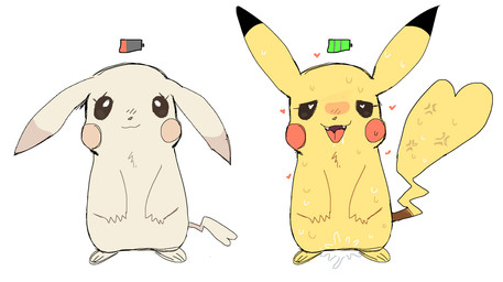 blush bodily_fluids eyelashes female feral front_view genital_fluids heart_eyes heart_symbol heart_tail looking_at_viewer open_mouth pupils simple_background smile solo standing sweat tail vaginal_fluids yellow_body lilmoonie nintendo pokemon pokemon_pokopia peakychu generation_1_pokemon pikachu pokemon_(species) 2026 aliasing binary_drawing digital_drawing_(artwork) digital_media_(artwork) hi_res multiple_scenes
