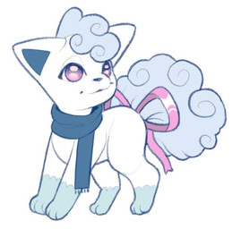 accessory ambiguous_gender bow_(feature) bow_accessory bow_ribbon feral furgonomics pink_eyes ribbons scarf solo standing tail tail_accessory tail_bow tail_ribbon coffeetoffee nintendo pokemon aurora_snowfield alolan_form alolan_vulpix generation_7_pokemon pokemon_(species) regional_form_(pokemon)