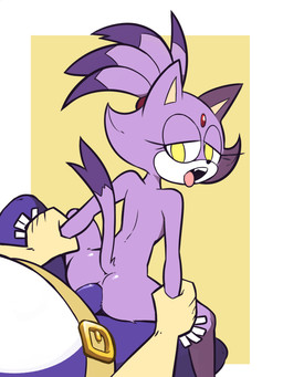 ahegao anal anal_penetration anthro anthro_on_anthro anus arm_pull duo female from_behind_position genitals looking_back looking_pleasured male male/female penetration penile penile_penetration penis penis_in_ass prison_guard_position sex tongue tongue_out miscon sega sonic_the_hedgehog_(series) big_the_cat blaze_the_cat domestic_cat felid feline felis mammal 3:4 hi_res
