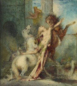 5_fingers 5_toes ambiguous_feral ambiguous_gender ambiguous_human biped bite biting_another blood blood_on_arm blood_on_leg bodily_fluids classical_architecture cloud convenient_censorship detailed_background feet feral fingers gore group hair hooves humanoid_feet humanoid_hands male male_human mane navel nipples nude nude_human nude_male on_hind_legs open_mouth pain pained_expression plantigrade quadruped screaming sky standing tail teeth toes underhoof unguligrade violence gustave_moreau european_mythology greek_mythology mythology diomedes_(mythology) hercules_(mythology) equid equine horse human mammal 1866 19th_century absurd_res ancient_art dated formal_art hi_res painting_(artwork) signature traditional_media_(artwork) traditional_painting_(artwork) traditional_watercolor_(artwork) watercolor_(artwork)