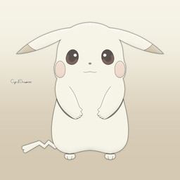 brown_sclera ears_down female feral fur gradient_background hand_on_belly looking_at_viewer multicolored_body multicolored_fur pivoted_ears simple_background small_tail solo standing tail text white_body white_eyes white_fur cyrildraws nintendo pokemon pokemon_pokopia peakychu generation_1_pokemon mammal murid murine pikachu pokemon_(species) rodent 1:1 2026 artist_name digital_media_(artwork) english_text full-length_portrait hi_res portrait shaded signature