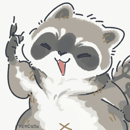 black_nose chibi eyes_closed feral grey_body navel simple_background solo white_body x_navel yencatx mammal procyonid raccoon 1:1 2022
