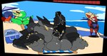 2_horns 4_toes anthro anus armless balls barazoku beach beach_chair big_balls big_breasts big_butt big_penis bikini bikini_thong black_body black_clothing black_dress black_eyes black_horn black_nose black_scales black_spikes black_tail blonde_hair bodily_fluids bottomwear breasts brown_ears buried buried_in_sand butt claws clothed clothing cloud cooler crop_top cum cum_everywhere cum_explosion cum_meter cum_on_balls cum_on_chest cum_on_feet cum_on_ground cum_on_leg day dress erection excessive_cum excessive_genital_fluids feet female fur genital_fluids genitals green_body green_scales green_tail grey_body grey_scales grey_tail hair hand_on_own_penis hand_on_penis hat headgear headwear holding_object horn huge_balls huge_penis light long_neck long_tongue looking_at_another looking_back looking_pleasured male male_focus masturbation messy metal_detector multicolored_body multicolored_fur multicolored_scales multicolored_tail muscular muscular_male nude orange_body orange_fur orange_hair outside partially_submerged penis public public_masturbation puffy_anus red_bikini red_bikini_bottom red_bikini_top red_body red_clothing red_ears red_scales red_swimwear red_thong red_underwear retracted_balls sand scales seaside sharp_teeth shirt shorts sitting sky smile solo_focus spikes spikes_(anatomy) sun_hat sunlight surprise surprised_expression swimwear tail teeth thick_thighs thong throbbing throbbing_balls throbbing_penis toe_claws toes tongue tongue_out topwear two-piece_swimsuit two_tone_body two_tone_fur two_tone_scales two_tone_tail underwear urethral_bulge water white_body white_fur yellow_body yellow_claws yellow_nose yellow_scales yellow_tail yellow_toe_claws superiorfox mythology danzer_(reptilligator) lucy_swallows ram_(reptilligator) soups_(superiorfox) alligator alligatorid canid canine crocodilian dragon fox hybrid mammal mythological_creature mythological_scalie reptile scalie 2025 2d_animation animated digital_media_(artwork) loop short_playtime
