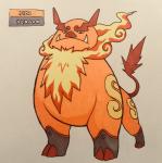 2018 2_toes :< alternate_color ambiguous_gender black_body black_markings brown_nose brown_tail cloven_hooves emboar english_text eyebrows fakemon fangs feet feral feralized fire firefightdex flaming_hair flaming_mane front_view frown full-length_portrait generation_5_pokemon hi_res hooves leg_markings mammal marco_fanjul marker_(artwork) markings mixed_media multicolored_body nintendo orange_body pen_(artwork) pig_nose pokemon pokemon_(species) portrait pseudo_hair pseudo_mane quadruped red_body red_eyes red_hooves shadow simple_background socks_(marking) solo standing stare suina tail tail_tuft teeth text thick_eyebrows toes toony traditional_media_(artwork) tuft tusks white_background yellow_body yellow_markings