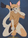 ambiguous_gender anthro barefoot blue_eyes blush bodily_fluids bottomless clothed clothing covering covering_crotch covering_self desperation embarrassed eyebrows feet genital_fluids genitals hand_on_head head_tuft incontinence omorashi open_mouth orange_clothing orange_shirt orange_topwear partially_clothed pawpads peeing pink_ears puddle shirt shocked simple_background solo steam tail topwear tuft urine urine_pool urine_stream watersports wet wet_clothing wet_shirt wet_topwear kisha_(artist) toast_(extraspicycat) calico_cat domestic_cat felid feline felis mammal absurd_res hi_res