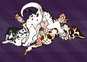 animal_genitalia animal_penis animal_vulva anus backsack balls big_anus big_clitoris bodily_fluids canine_genitalia canine_penis canine_vulva clitoral clitoral_winking clitoris cum cum_drip cum_in_ass cum_inside cum_strand cum_string downward_dog downward_dog_pose dripping duo ear_piercing eyewear eyewear_only feet feral genital_fluids genital_piercing genitals glasses glasses_only hindpaw huge_anus huge_clitoris hyper hyper_anus hyper_clitoris hyper_genitalia knot knotted_penis long_clitoral_glans male mastectomy_scar multi_mastectomy_scars nipples nude pawpads paws penis piercing scar spread_legs spreading tapering_clitoris thick_clitoris unusual_anatomy unusual_genitalia unusual_vulva vulva vulva_piercing wearing_glasses yonnixart ciera_(yonnixart) noki_(yonnixart) canid canine canis dalmatian domestic_dog mammal hi_res trans_(lore) trans_man_(lore)