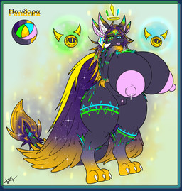 anthro areola big_breasts big_butt big_nipples border breasts butt clitoris female genitals huge_breasts hyper hyper_breasts milk_leaking nipples nude solo thick_thighs transparent_border vulva wide_hips elysios pandora_(elysios) avali alpha_channel hi_res