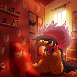 bedroom clothing curtains curtains_open decoration feral furniture hat headgear headwear heart_symbol light photo picture_on_wall plushie pokeball pokemon_plushie shelf sitting sofa solo standard_pokeball straw_hat window felipotyphlosion nintendo pokemon animate_inanimate generation_1_pokemon generation_2_pokemon generation_8_pokemon hisuian_form hisuian_typhlosion inanimate_object living_plushie pikachu pokemon_(species) regional_form_(pokemon) typhlosion 1:1 digital_drawing_(artwork) digital_media_(artwork) hi_res lighting