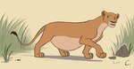 all_fours belly fangs female feral fur grass looking_back nude open_mouth paws plant pregnant pregnant_female pregnant_feral rock side_view solo tail tail_tuft teeth tuft walking convexpert disney the_lion_king nala_(the_lion_king) felid lion mammal pantherine 2023 hi_res signature