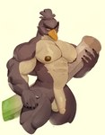 5_fingers abs anthro anthrofied balls barazoku beak biceps big_muscles big_pecs brown_body fingers food genitals humanoid_genitalia humanoid_penis leek male muscular muscular_anthro muscular_male nipples onion pecs penis plant pokemorph simple_background solo vegetable sleepymute nintendo pokemon avian bird galarian_farfetch'd galarian_form generation_8_pokemon pokemon_(species) regional_form_(pokemon) 2020 digital_media_(artwork) hi_res portrait shaded three-quarter_portrait