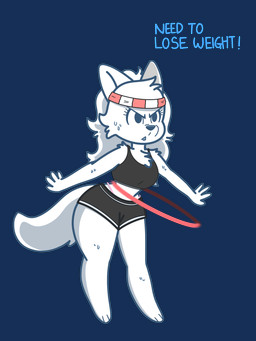 anthro bodily_fluids bottomwear bra chest_tuft clothing exercise female fur midriff shorts solo sport sports_bra sweat tuft underwear white_body white_fur wide_hips workout nicky_illust blanca_(nicky_illust) canid canine canis domestic_dog mammal nordic_sled_dog samoyed spitz 3:4 absurd_res alpha_channel hi_res