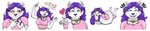 anthro ashwolves5 blowing_kiss dancing felid female laugh lips long_image lumi mammal pantherine shy snow_leopard solo sticker thick_bottom_lip wide_image