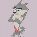 anthro biped erection genitals knot male nude penis simple_background solo standing thevillager dreamworks madagascar_(series) the_penguins_of_madagascar agent_classified canid canine canis mammal wolf 1:1 hi_res