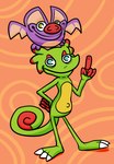 ambiguous_gender anthro black_outline blue_eyes curled_tail duo green_body green_eyes looking_at_viewer multicolored_body outline purple_body simple_background smile smiling_at_viewer standing tail thick_outline toony two_tone_body wings nrool playtonic_games yooka-laylee laylee yooka bat chameleon lizard mammal reptile scalie hi_res