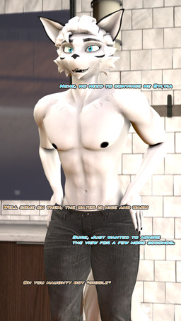 5_fingers abs anthro athletic athletic_anthro athletic_male black_nose bottomwear clothed clothed_anthro clothed_male clothing fingers fur hair humanoid_hands male navel nipples pants smile solo text topless topless_anthro topless_male white_body white_fur white_hair atoastedorange warfaremachine_(modeler) marcus_(atoastedorange) canid canine fox mammal 3d_(artwork) 9:16 digital_media_(artwork) english_text hi_res source_filmmaker_(artwork)
