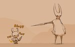 2_horns anthro blush cloak clothing duo embarrassed fart fart_cloud female holding_melee_weapon holding_object holding_stomach holding_sword holding_weapon horn looking_away male melee_weapon motion_lines one_eye_half-closed onomatopoeia pointing_sword simple_background sound_effects sword tan_background text uncomfortable vowelless vowelless_sound_effect weapon jubb hollow_knight team_cherry hornet_(hollow_knight) the_knight_(hollow_knight) arthropod vessel_(species) 2021