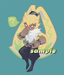 anthro belt bottomwear chibi clothing fluffy fluffy_chest fur gloves handwear male orange_eyes pants shirtless solo yellow_body yellow_fur lb4lvomtdufo0xl bandai_namco digimon digimon_(species) lagomorph leporid mammal rabbit symbareangoramon hi_res