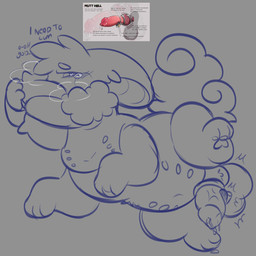 animal_genitalia animal_penis balls belly belly_nipples blush bodily_fluids breath canine_genitalia canine_penis crying desperation edging feet genitals hindpaw hug hugging_object hugging_pillow male male_taur multi_belly multi_nipple nipples overweight overweight_male overweight_taur panting paws penis pillow raised_paw solo tears conditional_dnp tuvandalist palworld pocketpair vanilla_(tuvandalist) cremis pal_(species) taur hi_res sketch
