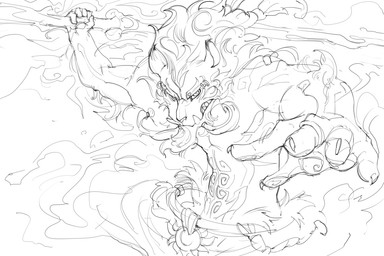 abs angry anthro beard biceps claws clenched_teeth facial_hair foreshortening hair holding_object holding_weapon looking_at_viewer male mane mane_hair muscular muscular_anthro muscular_male nude pecs piercing simple_background solo teeth three-quarter_view underbite weapon white_background vu06 felid lion mammal pantherine 3:2 black_and_white half-length_portrait monochrome portrait